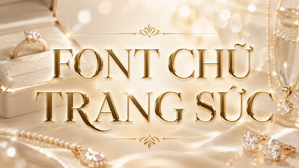 Font chữ cho catalog trang sức và phụ kiện cao cấp: tinh tế mà không khó đọc