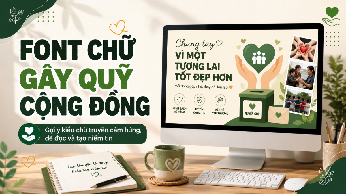 Font chữ cho tổ chức phi lợi nhuận, chiến dịch cộng đồng và gây quỹ