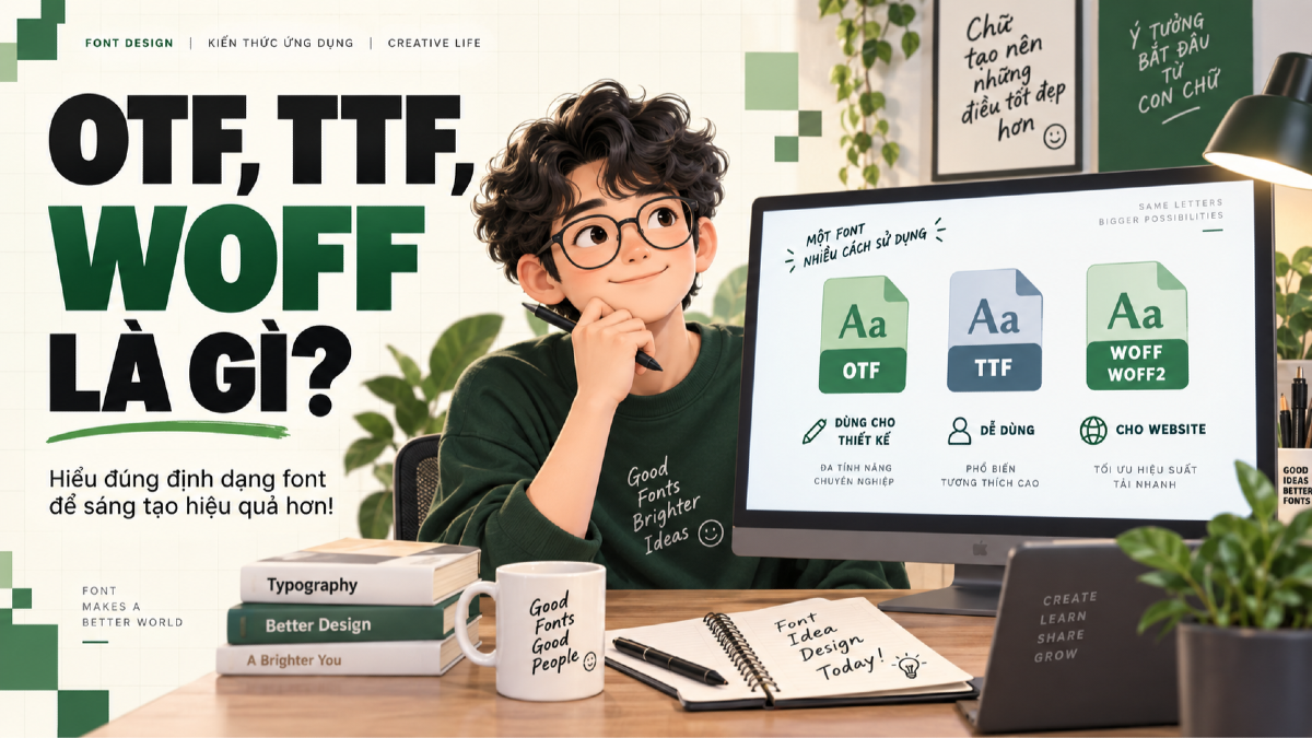 OTF, TTF, WOFF là gì? Chọn định dạng font nào cho thiết kế và website