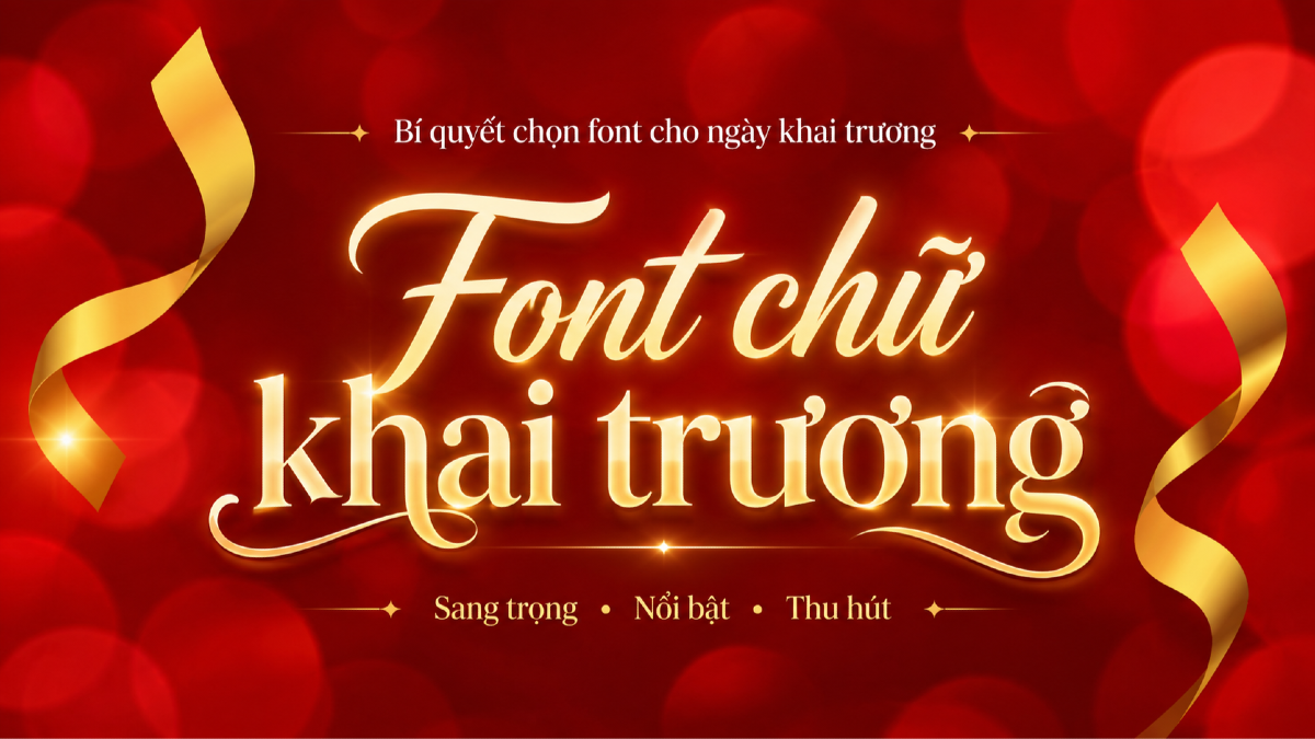 Font chữ cho sự kiện khai trương, grand opening và poster ưu đãi