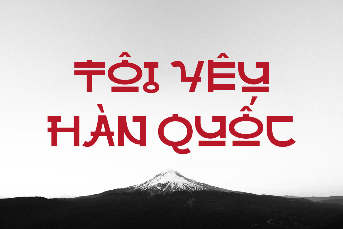 Font chữ H&agrave;n Quốc độc đ&aacute;o cho thiết kế TH Raboan Việt h&oacute;a