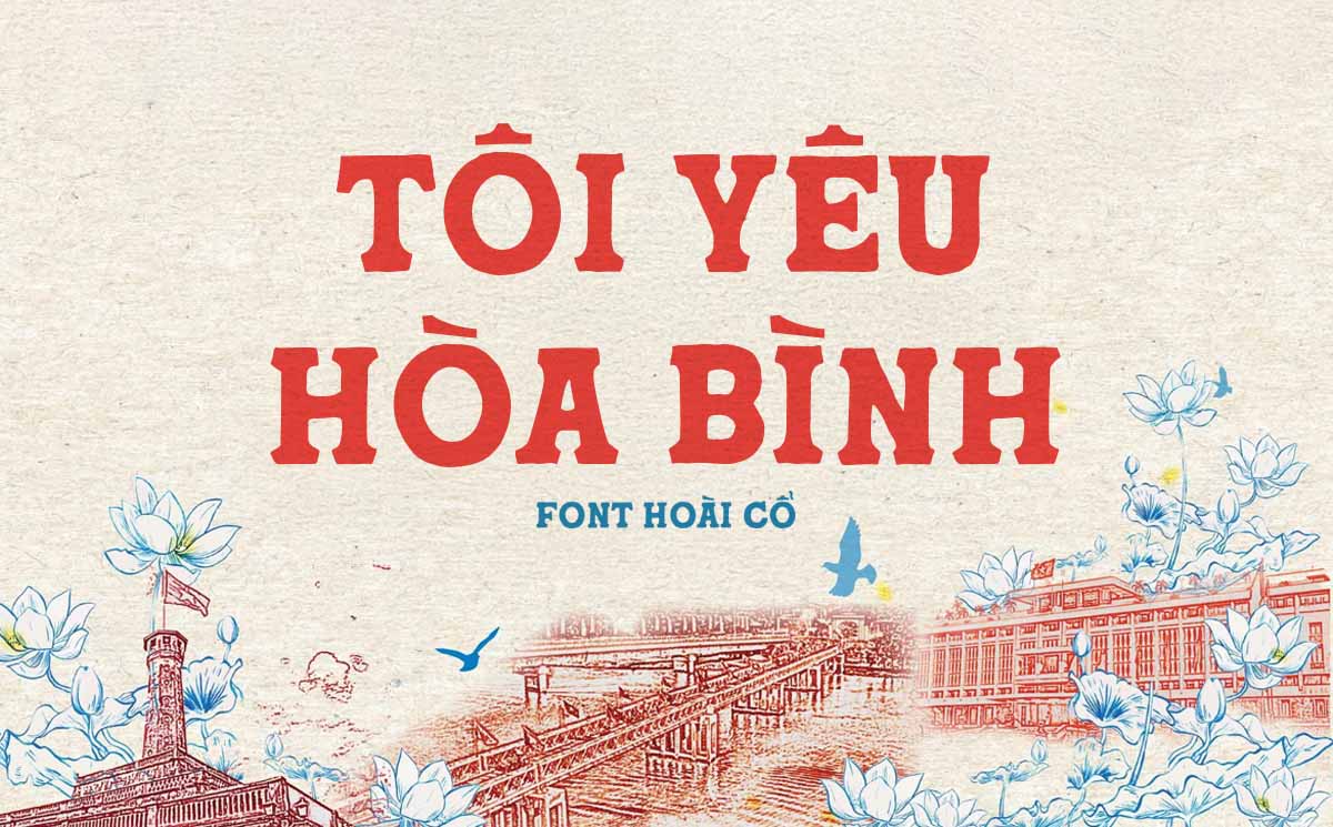 Font chữ tiếng Việt phong cách hoài cổ của thời bao cấp TH - HC Calvous