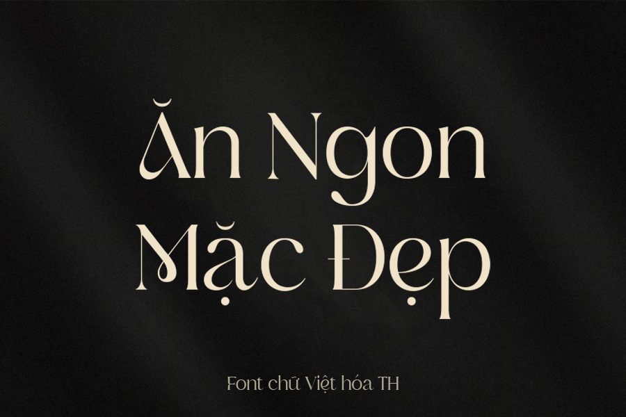 Font chữ spa Việt hóa TH Waking cho phong cách hiện đai luxury