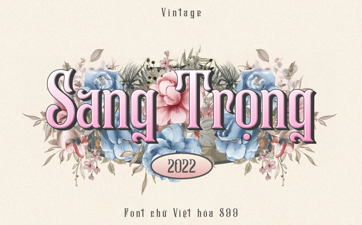 Font chữ Việt hóa cổ điển mang phong cách Vintage | TH Vintage 1
