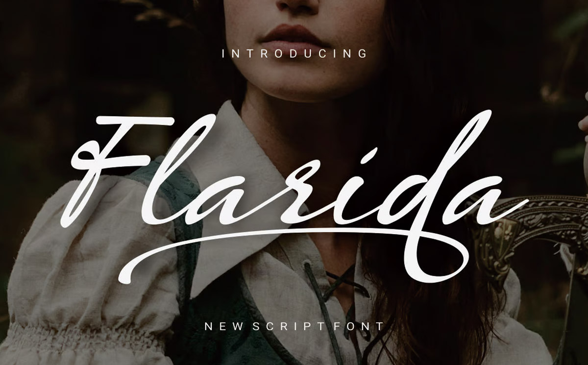 Font chữ viết tay mềm mại và bay bổng TH Flarida Việt hóa