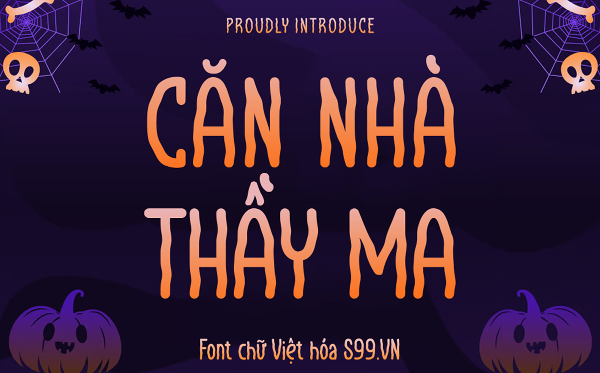 Font chữ nét mảnh kinh dị cho chủ đề halloween TH Hello Ghost