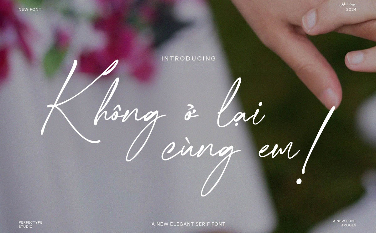 Font chữ viết tay mềm mại cho lễ cưới - TH Orcatlys