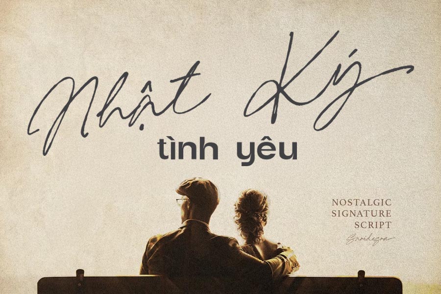 Font chữ viết tay phong cách retro - TH Nice Memory Việt hóa