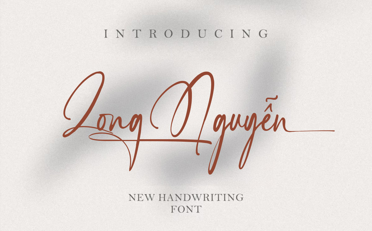 Font chữ ký viết tay TH Signatura Việt Hoá
