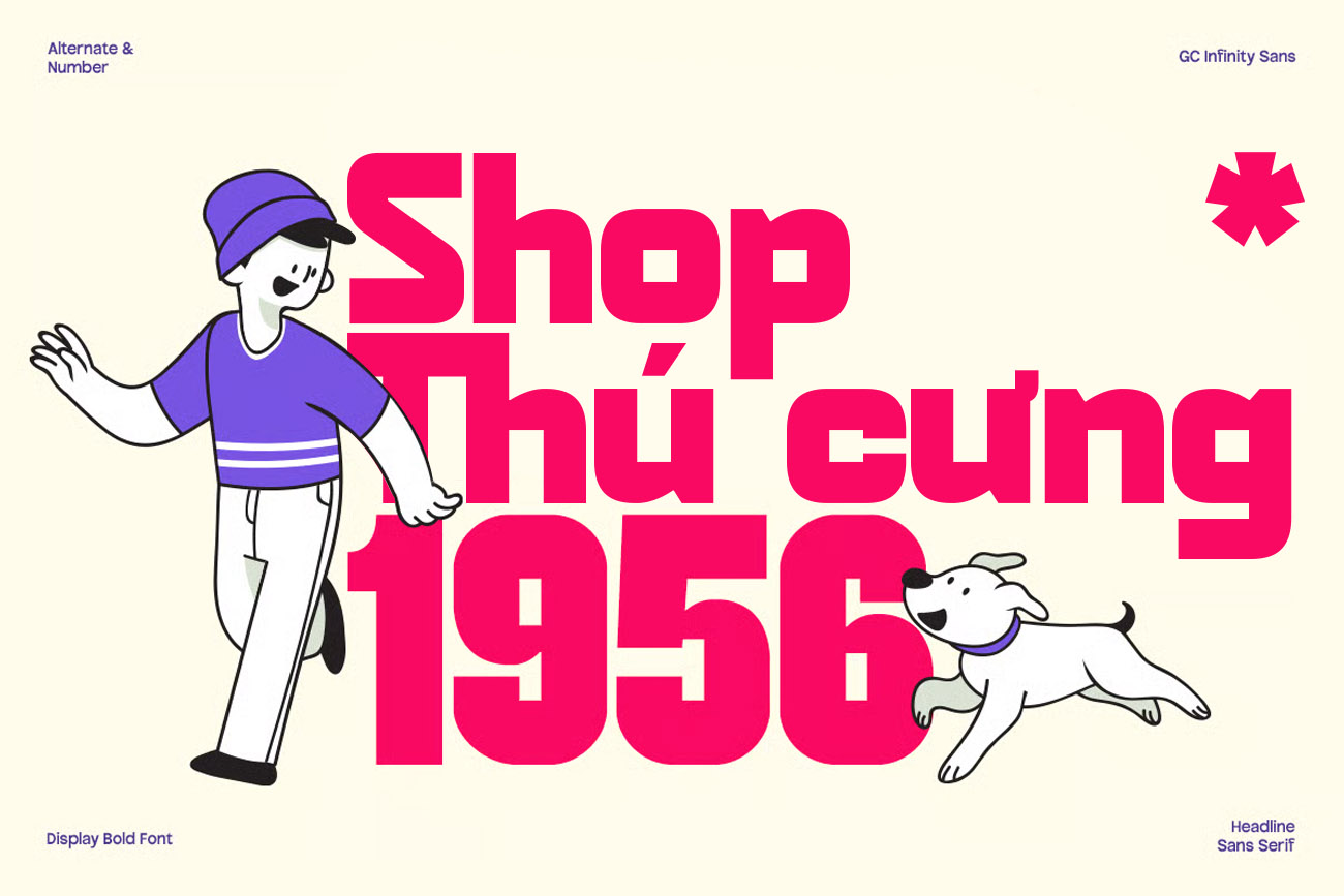 Font Display Cứng C&aacute;p Cho Thiết Kế - TH Infinity Việt H&oacute;a