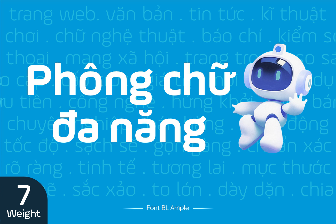Bộ font BL Ample - Font chữ công nghệ mạnh mẽ và thu hút