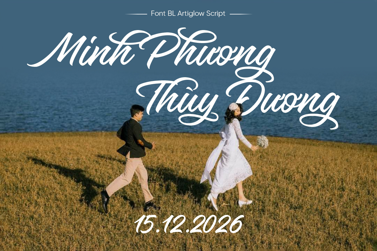 BL Artiglow Script - Font chữ cưới tinh tế, thanh lịch