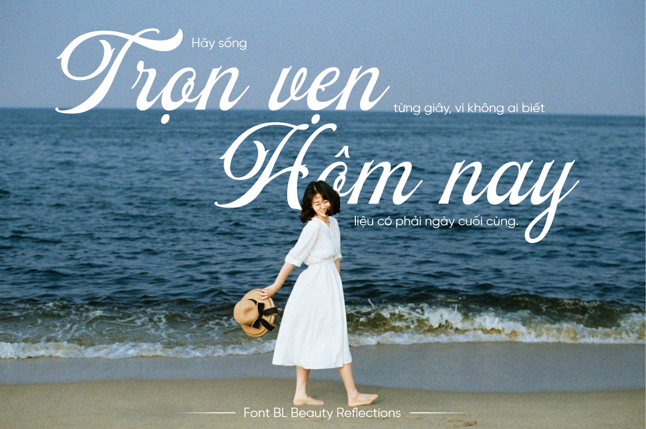 2 font BL Beauty Reflections - Font chữ mềm mại uốn lượn