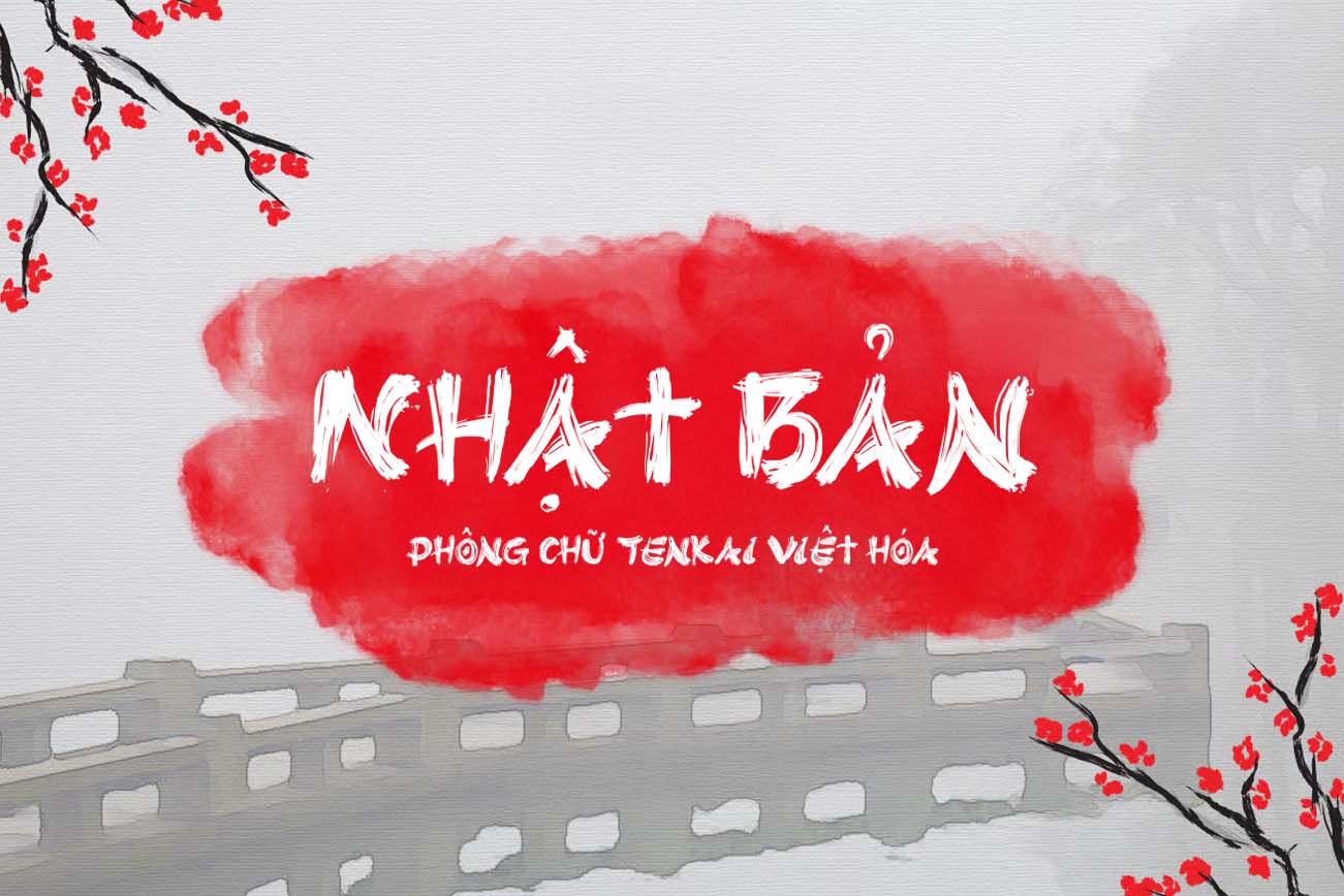 Font chữ Nhật Bản n&eacute;t cọ TH Tenkai