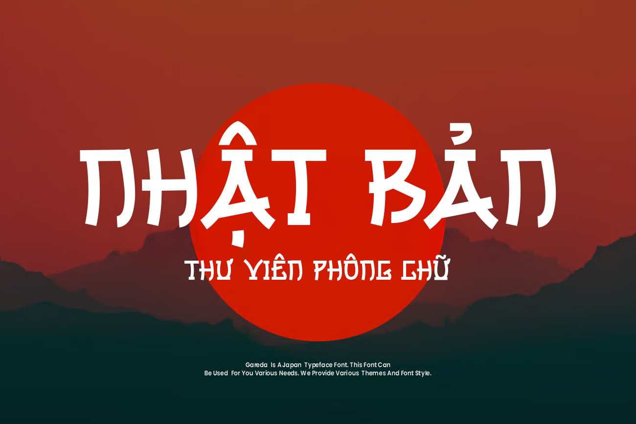 Font Chữ Đậm Chất Nhật Bản TH Gareda Việt H&oacute;a