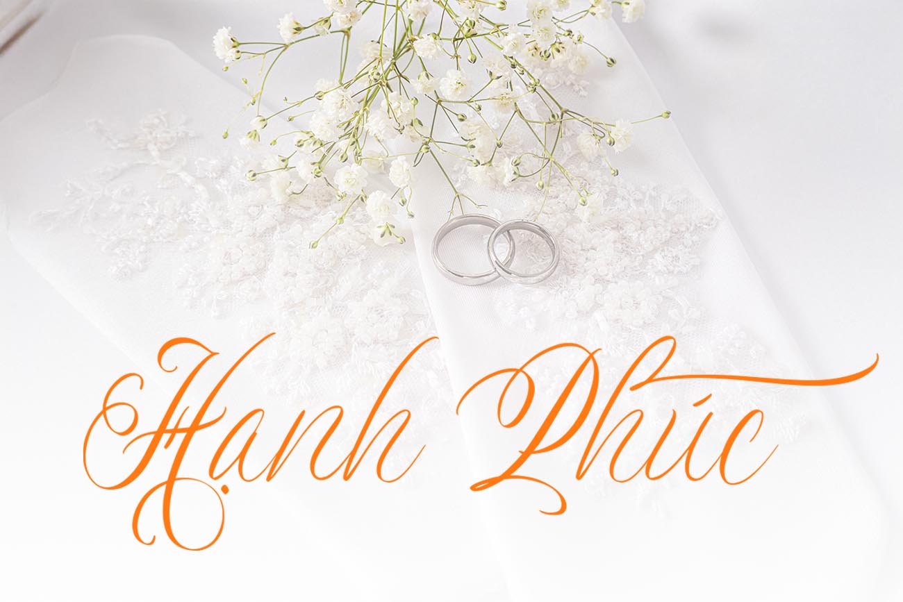 Font chữ đám cưới TH Newly Bridal Việt hóa cho mùa yêu thương
