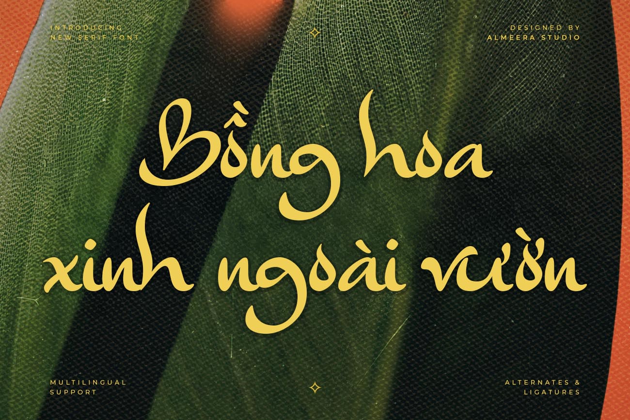 Font chữ phong c&aacute;ch Ả Rập TH Elmirad Việt h&oacute;a