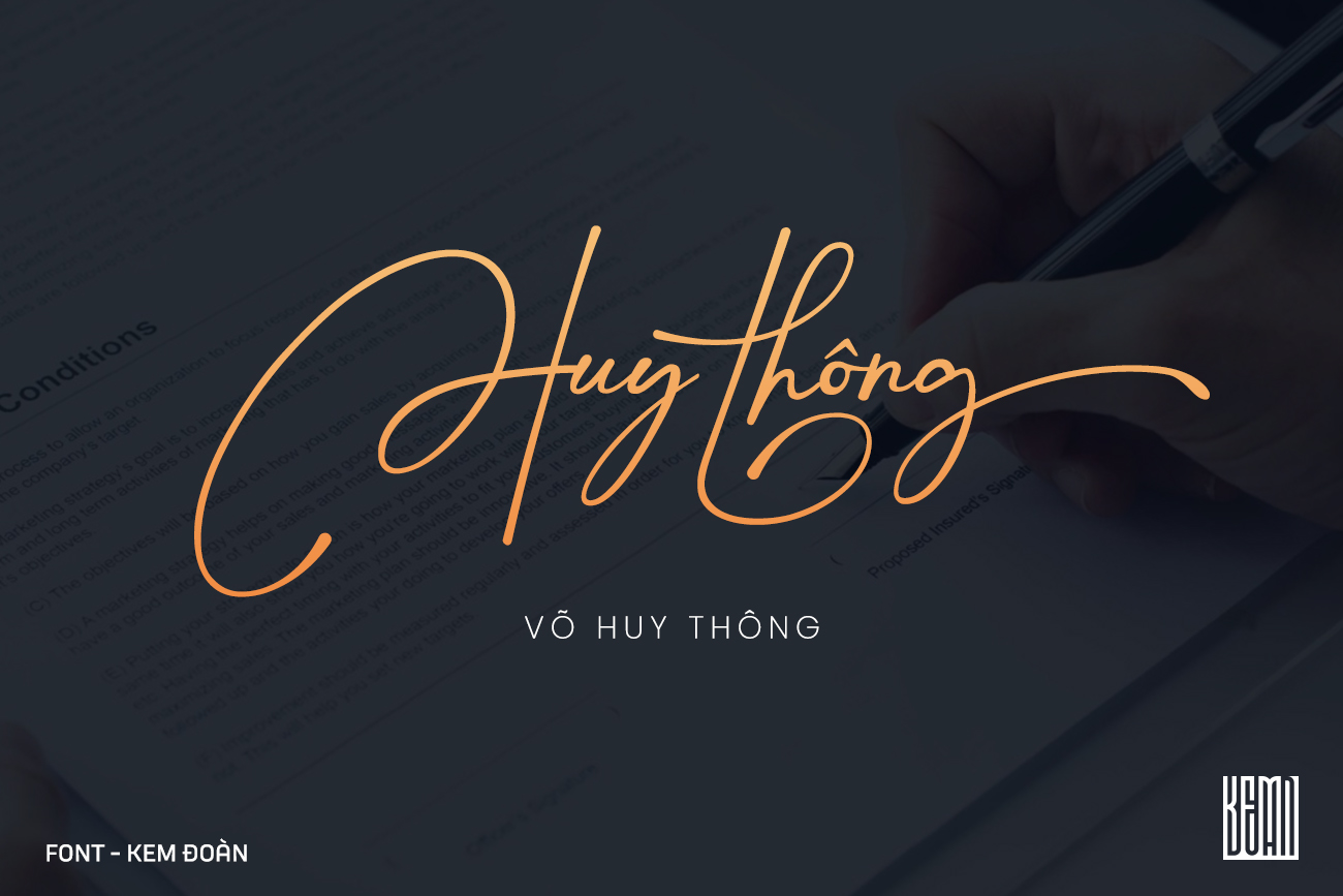 Font KD Sulee - Font chữ ký sang trọng