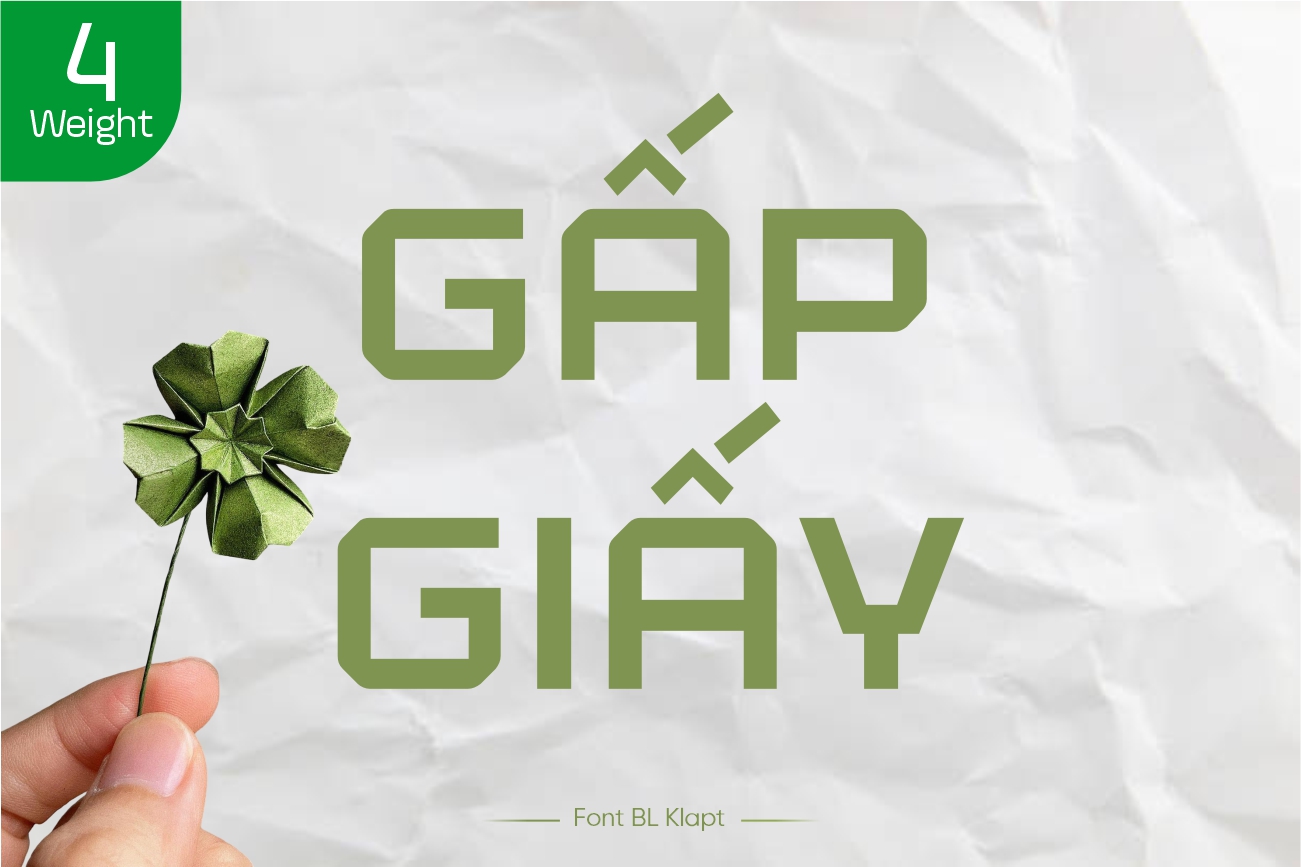 BL Klapt - font sans serif hình học hiện đại