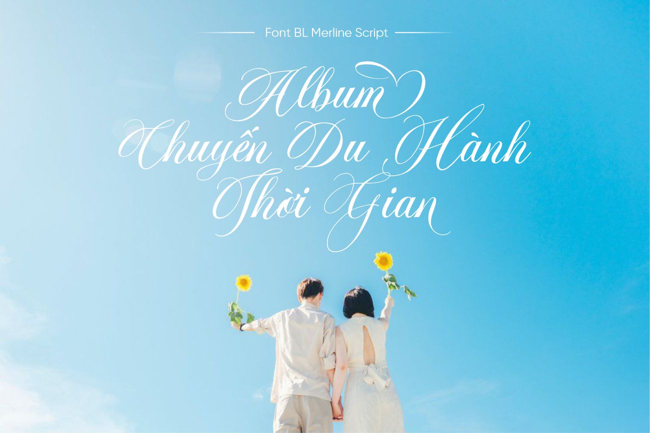 Font chữ Script nét mảnh BL Merline Việt hóa
