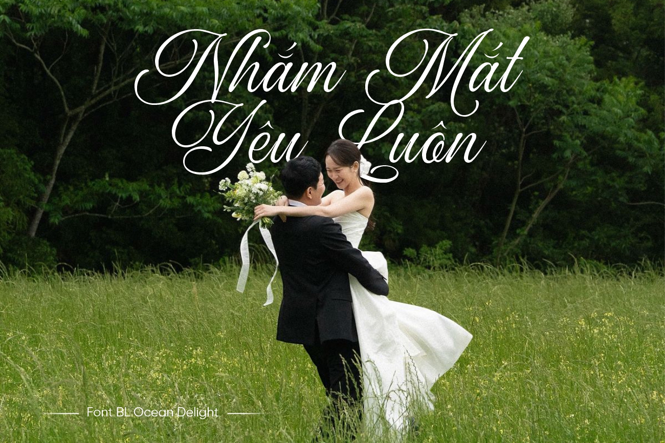 BL Ocean Delight – Phông chữ thiệp cưới đẹp và phong cách