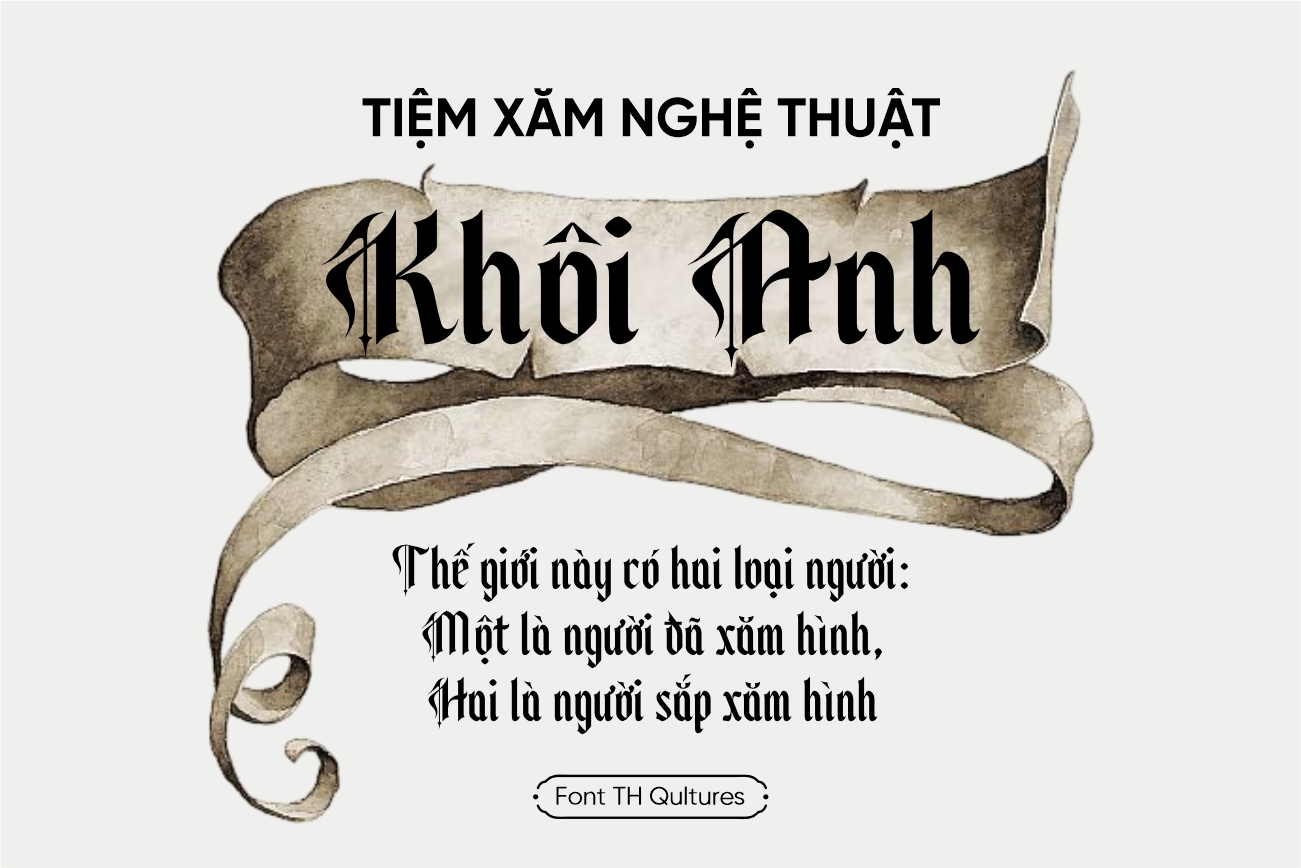 TH Qultures – Font Chữ Gothic Cổ Điển Cho Tiêu Đề Game