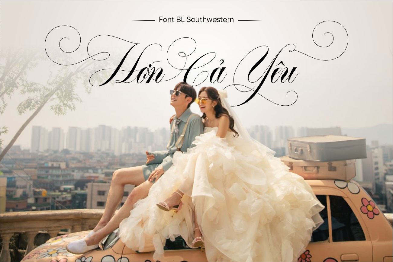 BL Southwester - Phông chữ thiệp cưới thanh lịch và nghệ thuật