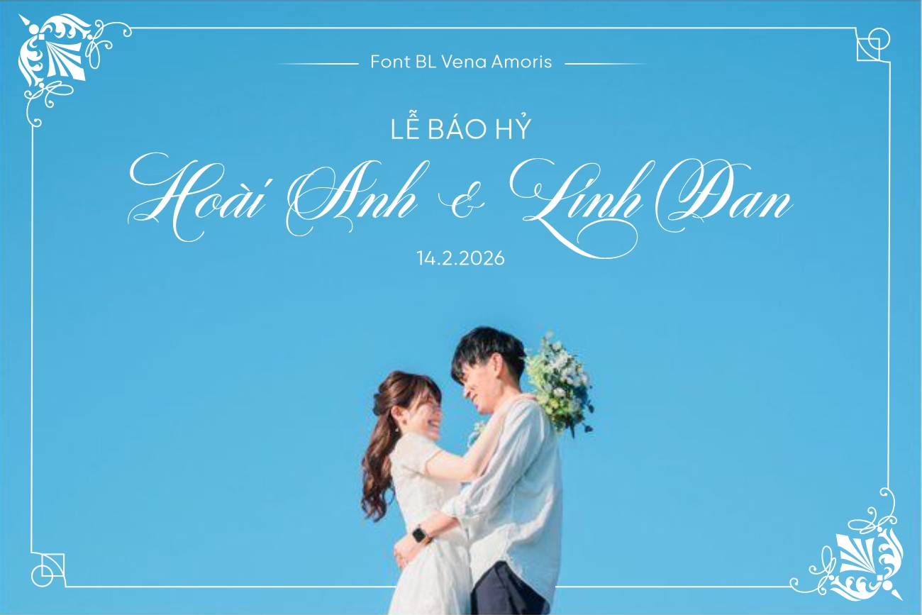 Font chữ handwriting BL Vena Amoris Việt hóa
