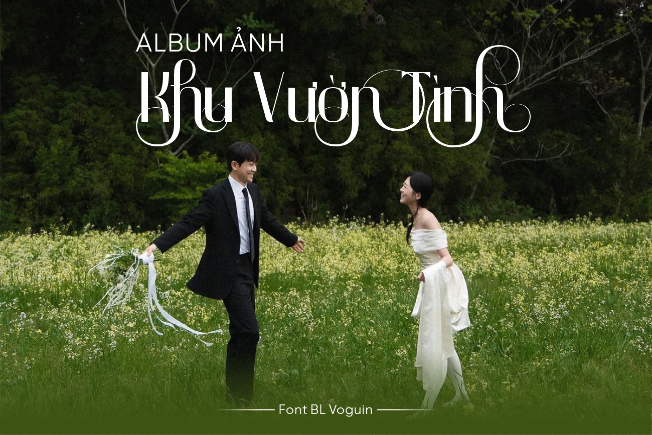Font chữ uốn lượn Việt hóa đầy tinh tế - BL Voguin