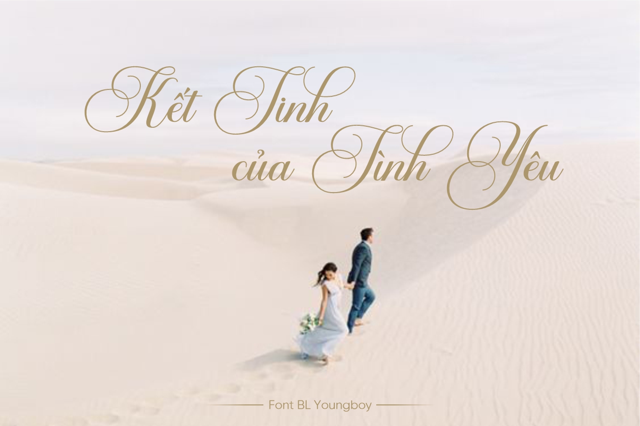Font chữ Script cho thiệp cưới - BL Youngboy Việt hóa